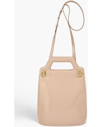 Ferragamo - Wanda North-South Patent-Leather Tote - Lyst