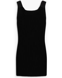 Helmut Lang - Geripptes tanktop aus einer baumwollmischung - Lyst