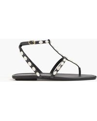 Stuart Weitzman - Pearlita 45 Faux Pearl-Embellished Leather Sandals - Lyst