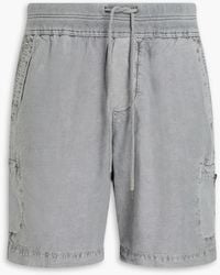 James Perse - Cotton And Hemp-Blend Drawstring Cargo Shorts - Lyst