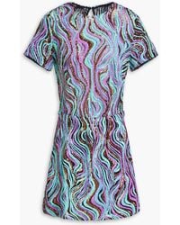 Maje - Sequined Tulle Mini Dress - Lyst