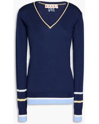 Marni - Wool And Silk-blend Sweater - Lyst