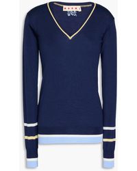 Marni - Pullover aus einer woll-seidenmischung - Lyst