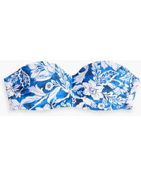 Seafolly - Marina Floral-print Bandeau Bikini Top - Lyst