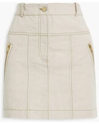 3.1 Phillip Lim - Cotton And Linen-blend Mini Skirt - Lyst