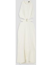 Proenza Schouler - Embellished Cutout Stretch-cady Midi Dress - Lyst