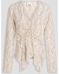 Isabel Marant - Ulietta Printed Stretch-silk Top - Lyst