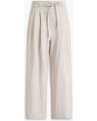 3.1 Phillip Lim - Pleated Wool-blend Twill Wide-leg Pants - Lyst