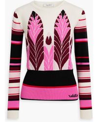 Valentino Garavani - Jacquard-knit Wool And Cashmere-blend Sweater - Lyst