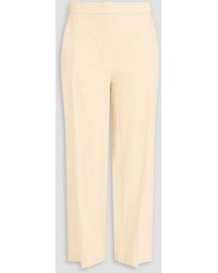 Theory - Cropped Linen-Blend Straight-Leg Pants - Lyst