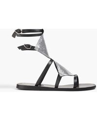Ancient Greek Sandals - Jane sandalen aus leder und metall-mesh - Lyst