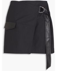 Nanushka - Cotton-poplin Mini Wrap Skirt - Lyst