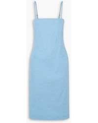 Miaou - Degas Embroidered Stretch-cotton Chambray Dress - Lyst