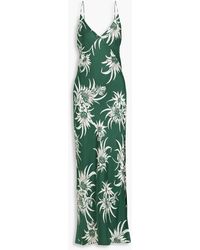 Rag & Bone - Larissa Floral-print Silk-blend Charmeuse Maxi Slip Dress - Lyst