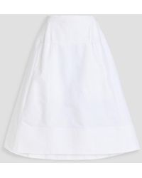 Tibi - Cotton-poplin Midi Skirt - Lyst