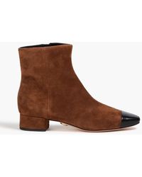 Veronica Beard - Cecile Leather And Suede Ankle Boots - Lyst