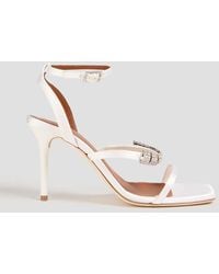 Malone Souliers - Brooklyn 85 Crystal-embellished Satin Sandals - Lyst