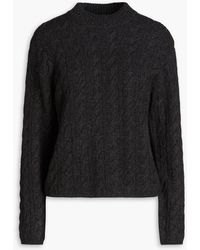 Vince - Pullover aus einer wollmischung mit zopfstrickmuster - Lyst