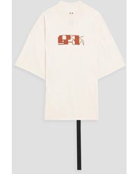 Rick Owens - Tommy Oversized Printed Cotton-jersey T-shirt - Lyst