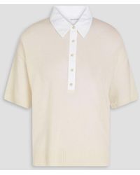 NAADAM - Poplin-paneled Cashmere Polo Sweater - Lyst