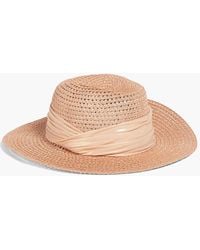 Eugenia Kim - Courtney Lamé-trimmed Hemp-blend Panama Hat - Lyst
