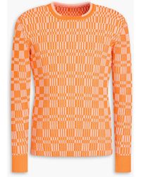 Jacquemus - La Maille Gelati Checked Ribbed Cotton-Blend Sweater - Lyst