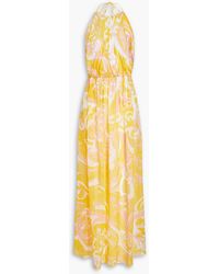 Emilio Pucci - Printed Silk-chiffon Maxi Dress - Lyst