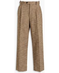 Sandro - Houndstooth Tweed Straight-Leg Pants - Lyst