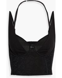 Jonathan Simkhai - Serifina Cropped Stretch-Jersey And Lace Bustier Top - Lyst