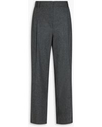 Brunello Cucinelli - Wool And Cashmere-Blend Flannel Straight-Leg Pants - Lyst
