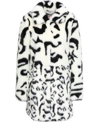 Shrimps Leopard-print Faux Fur Coat Ivory - White