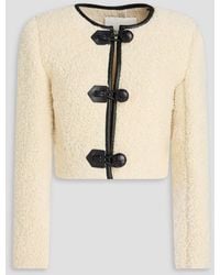 Isabel Marant - Jacke "gradilia" aus bouclé aus einer wollmischung mit lederbesatz - Lyst
