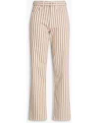Rag & Bone - Shea Striped High-Rise Straight-Leg Jeans - Lyst