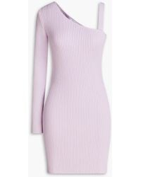 Olivia Rubin - One-sleeve Ribbed Cotton-blend Mini Dress - Lyst
