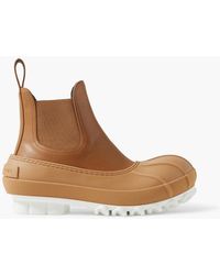 Stella McCartney - Duck Rubber-trimmed Faux Leather Chelsea Boots - Lyst
