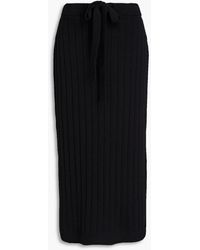 N.Peal Cashmere - Ribbed Cashmere Midi Pencil Skirt - Lyst