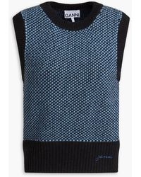 Ganni - Jacquard-knit Vest - Lyst