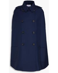 RED Valentino - Double-breasted Drill Cape - Lyst