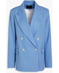 JOSEPH - Jaden Double-breasted Linen-blend Twill Blazer - Lyst