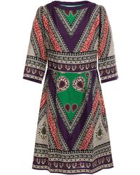 Antik Batik Oriana Printed Silk-satin Mini Dress - Multicolour