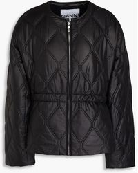 Ganni - Quilted Shell Jacket - Lyst