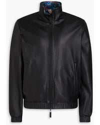 Emporio Armani - Reversible Leather Jacket - Lyst