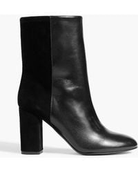 Stuart Weitzman - Leather And Suede Ankle Boots - Lyst