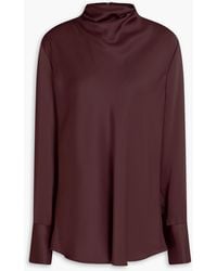 A.Emery - Aitken Draped Satin Blouse - Lyst