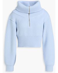 Jacquemus - Risoul Cropped Ribbed Wool Half-Zip Sweater - Lyst
