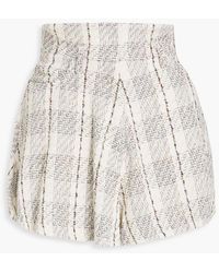 IRO - Vanko shorts aus tweed aus einer baumwollmischung in metallic-optik mit karomuster - Lyst
