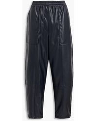 3.1 Phillip Lim - Cropped Faux Leather Tapered Pants - Lyst