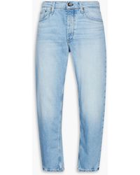 Rag & Bone - Cropped Faded Denim Jeans - Lyst