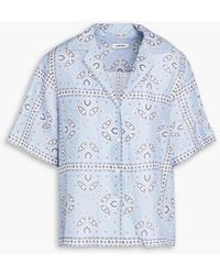 Sandro - Livia Paisley-print Linen-blend Gauze Shirt - Lyst