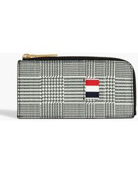 Thom Browne - Prince Of Wales Checked Pebbled-leather Wallet - Lyst